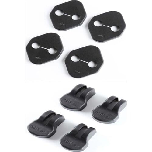 Car Door Lock Waterproof Stop Rust Protector Plastic Cover For 2015-2018 Honda CRV CR-V Black 8PCS