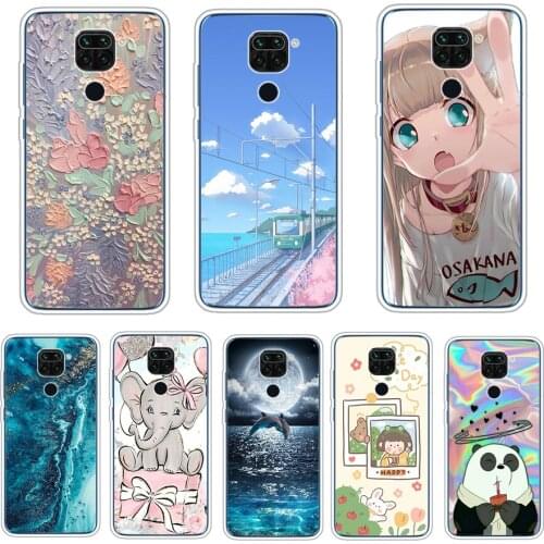For Xiaomi Redmi Note 9 Cases cartoon Soft Tpu Phone Back On Redmi Note 9 Silicon Cover Redmi Note 9 Bumpers Shell