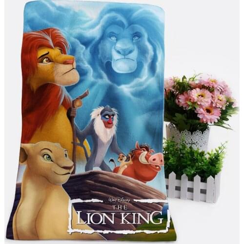 Disney Baby Simba Lion King Winnie Cute Stitch Microfibre Home Baby Bath Beach Towel Polyester Children Swimming Towel 80x160cm