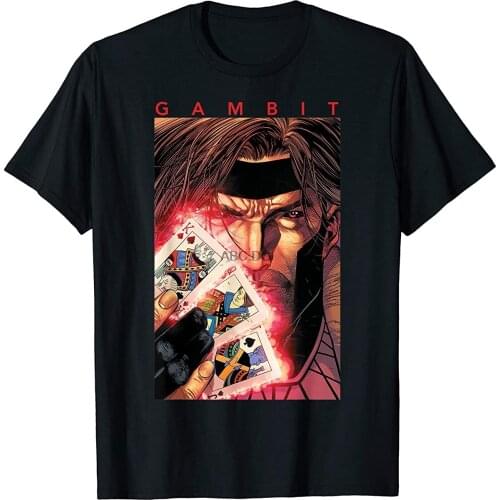 X-Men Gambit Glowing Cards Graphic T-Shirt T-Shirt
