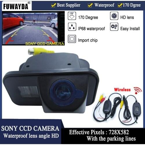FUWAYDA Free Shipping Wireless FOR SONY CCD Special Car Rear View Reverse Backup Parking CAMERA for 2006-2009 Toyota Avensis