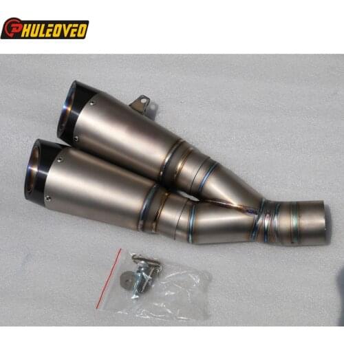 Titanium Alloy Motorcycle Exhaust Muffler Link Pipe ID:58mm Motorbike Exhaust Escape Middle Pipe for Ducati Diavel Escape Moto