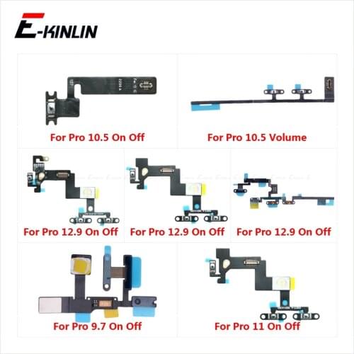 Volume Audio Mute Power ON/OFF Button Key Flex Cable For iPad Pro 9.7 10.5 11 12.9 inch Repair Parts