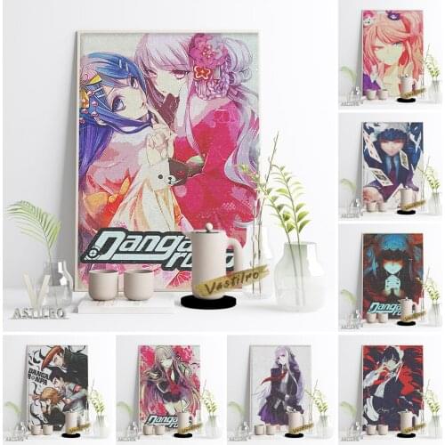 Danganronpa Hot Anime Japanese Manga Character Poster Print Art Canvas Painting Modern Kids Room Wall Decor Fans Collection Gift