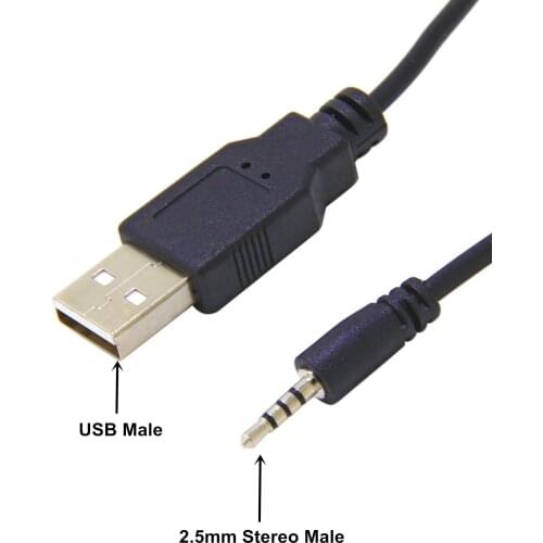 2.5mm USB charging charger cable for JBL Synchros E40BT/E50BT/J56BT Headphones USB charge