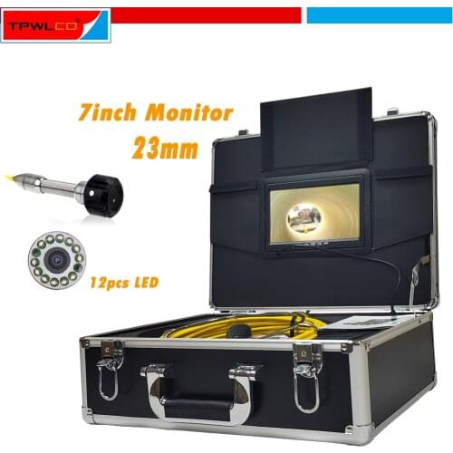 7"TFT Monitor Snake Video Camera 20-50M Industrial Pipeline Endoscope Camera 23mm Pipe Drain Sewer Inspection System