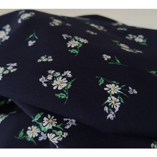 One meter New Pure Imitation cotton material Beautiful printing fabric High-end dresses clothes tissu
