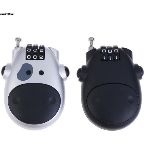 New random Password Padlock Luggage Metal Lock Retractable Bike Motorbike Helmet Lock