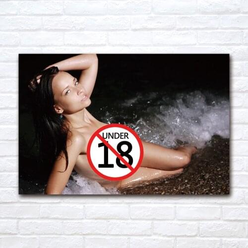 Pop Wall Art Canvas Painting Sexy Beauty Wet Body Poster and Print Horizontal Picture for Living Room BedRoom Decor