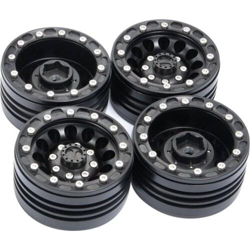 Scx10 Trx-4 1.9 inch beadlock Aluminum Beadlock Wheel Rims Set For 1/10 TRX-4 SCX10 D90 Wraith #36 #37 RC Crawler Wheel