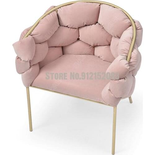 Light luxury net red ins wind makeup stool dressing table chair bedroom modern minimalist room pink fairy chair