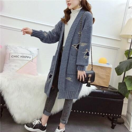 Cardigan Feminino Rushed Poncho Garment Woman 2019 Autumn And Winter New Pattern The Of Fund Thickening Sweater Loose Coat Tide