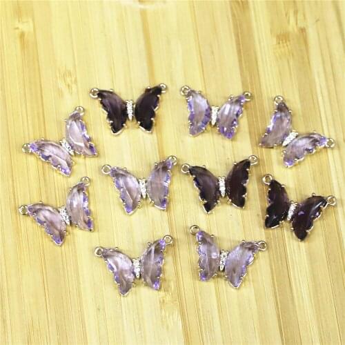 2021 Womens Crystal Butterfly Pendant Necklace, Gold Chain, Glass, Fancy, Simple, Clavicle Chain, Jewelry Gifts, New Collection