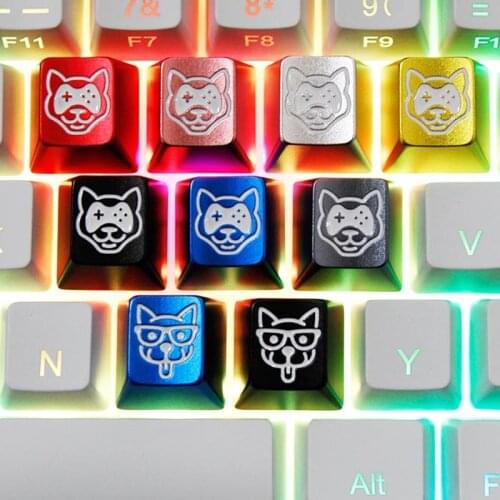 1pc Aluminum alloy CNC anode mechanical keyboard Keycaps R4 Heigh esc personality metal keycap