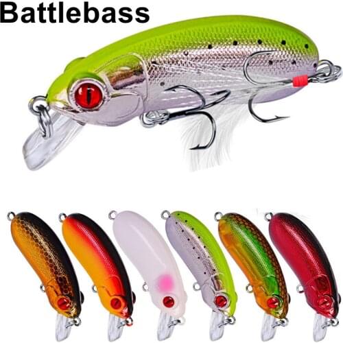 1PCS Fishing Minnow Swim Fish Bait Artificial Hard Bait10g/62mm 3D eyes Crankbait Floating Wobbler jig Top Water Fishing gear