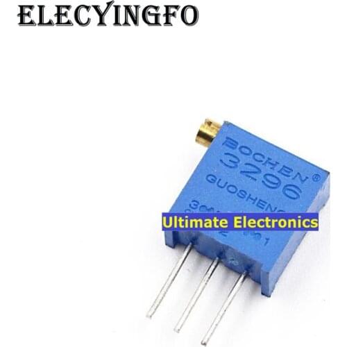 10PCS Side Adjust Adjustable Precision Multiturn Potentiometer 3296X 50R~1M Potentiometer 3296X-101 102 103 104 105 201 202