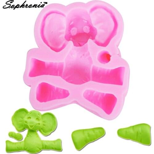 10PCS/SET Elephant Chocolate Molds Cookie Embossed Silicone Cake Mold Biscuits Fondant Mould DIY Baking Decorating Tools m572-S