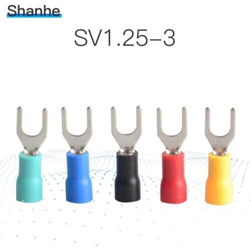 100pcs Insulated Wiring Terminals SV1.25-3 electrical Lug crimp terminal