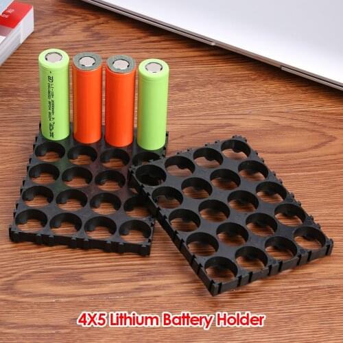 2pcs Spacer Holder Bracket Easily Carrying Lightweight 4x5 Cell 18650 Battery Radiating Gadgets for DIY Battery Pack