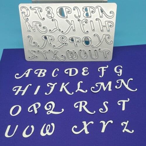 26 English letter metal cutting die scrapbook paper gift card DIY decorative molding template