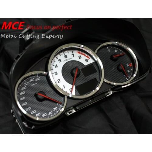 3 pcs High quality Speedometer odometer tachometer Instrument metal decoration cover for Toyota GT86 FT86 86 SUBARU BRZ