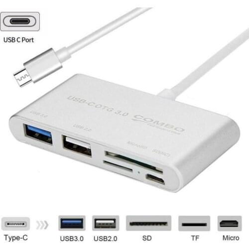 5in1 Type C OTG Card Reader USB 3.0 USB2.0 HUB TF SD Card Writer for MACBOOK Laptop Computer