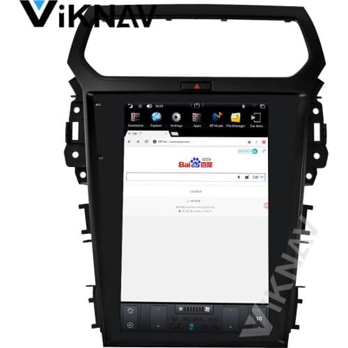 12.1 inch Car radio GPS navigation DVD video for-Ford Explorer 2013-2018 vertical screen Android multimedia player Tesla style