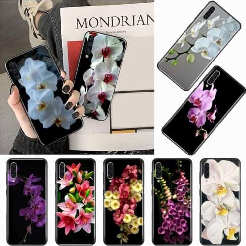 Orchid beautiful Flowers pattern Phone Case For Samsung galaxy S 9 10 20 A 10 21 30 31 40 50 51 71 s note 20 j 4 2018 plus