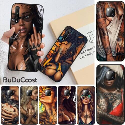 Hot Sexy Sleeve Tattoo Girl Phone Case For Huawei Honor 8X 9 10 20 Lite 7A 8A 5A 7C 10i 20i 9X play 8C