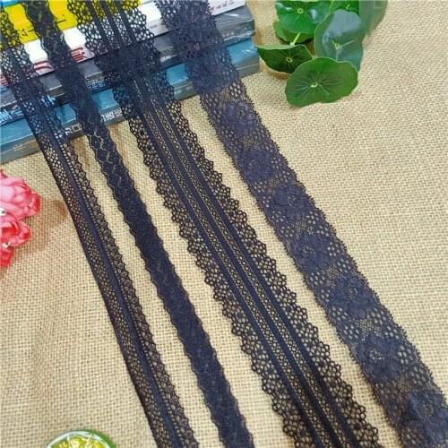 Width 1.5-5cm Black multi-color Diy sewing garment accessories ribbon manual cotton lace sewing wedding dress scrapbook