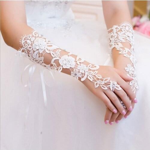 Crystal Star Bridal Short Gloves