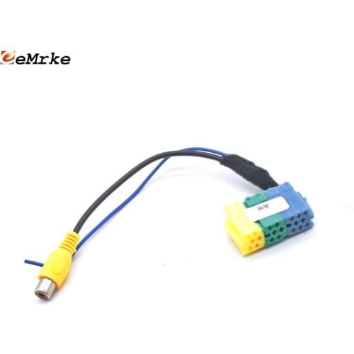 EEMRKE Car Camera Adapter Connector Wire for Skoda Fabia 7-inch 9-inch Original Screen Video Input RCA Cable
