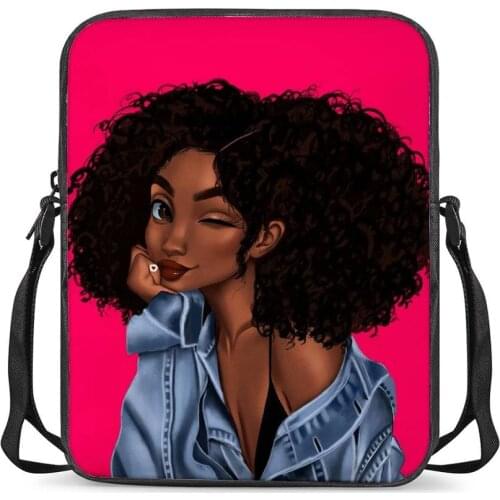 HYCOOL African Black Bikini Beauty Girl Pattern Women Cross-Body Bags Kids Small Schoolbag Ladies Messenger Bags Girls Beach Bag