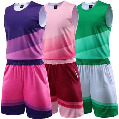 Team game Custom Print Kids Adult Basketball Jerseys Suit Child Men Basketball Uniform Sport Kit for youth Basketball clothes