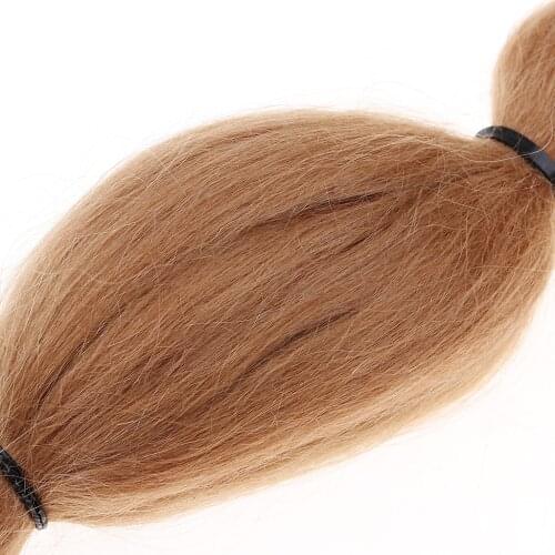 Reborn Doll Handmade Mohair Wig DIY Making Supplies Brown 29cm/12inch Length