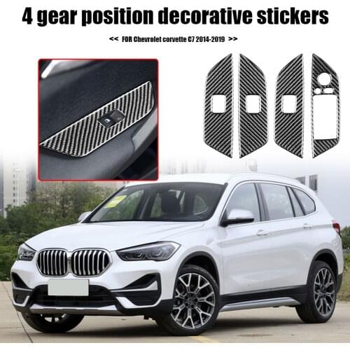 Sticker Cover Trim Car Styling Accessories Car Window Lift Switch Control Panel Frame Cover Trim for BMW E84 X1 11-15 LHD