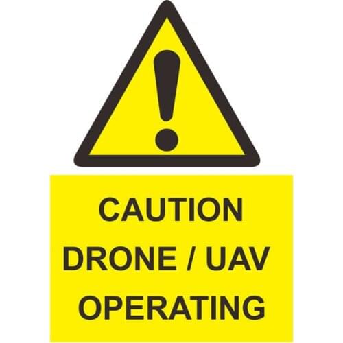 Danger Caution Drone / UAV Operating Car Sticker Warning Decals Auto Accessories Personalized PVC Body Decoration Decal