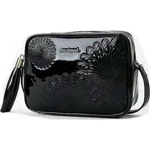 Wholesale Original Spain .laugiseD Womens Bag Dark Flower Clutch Patent Leather Tassel Messenger Bag Shoulder Bag