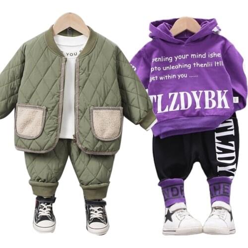 2020 Autumn Winter Baby Girls Clothes Cartoon Baby Boy Clothes Newborns Clothing Sets 2pcs Long Sleeve Hoodie Infant Sport Suits