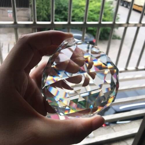 50MM Feng Shui Hanging Crystal Ball Sphere Prism Rainbow Suncatcher Pendant DIY