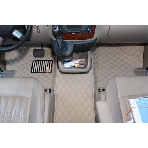 Custom full set car floor mats + one trunk mat for Right Hand Drive Mercedes Benz Vian 7 8 seats 2019-2010 waterproof carpets
