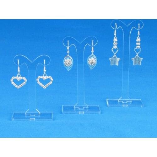 Clear Acrylic Earring Leaf Leaves Shaped Display Stand Holder for Jewelry,Fashion Jewelry Packaging Display,Sold by 1 sets(3pcs)