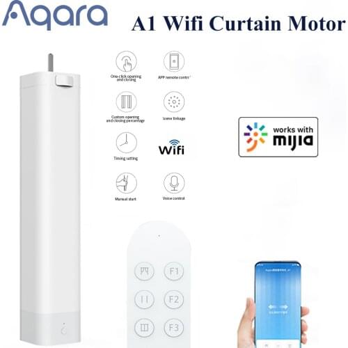Aqara A1 Wifi Curtain Motor Remote Control No Need Hub For Smart Home Intelligent Electric Curtains Open Close Automatic System