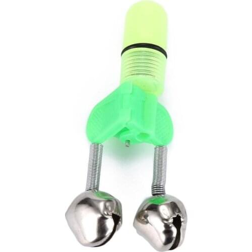 10pcs Fishing Alarm Plastic Rod Tip Clamp Fishing Pole Fish Bite Lure Alarm Twin Bell Ring Clip Alerter Sea Fishing Tools