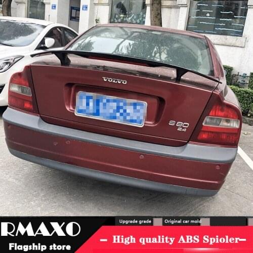For Volvo S80 Spoiler 2006-2019 Volvo S70 S90 High Quality Spoiler ABS Material Car Rear Wing Primer Color Rear Spoiler