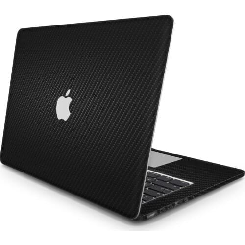 Sticker Master Black Carbon Simple Elegance Minimal Macbook Pro 16 Case 2019 Macbook Air 13 Inch Case Macbook Pro 13 Inch Case 2019 Bright Macbook Pro Retina 15 Case Logo Cut Perfect Fit Full Skin