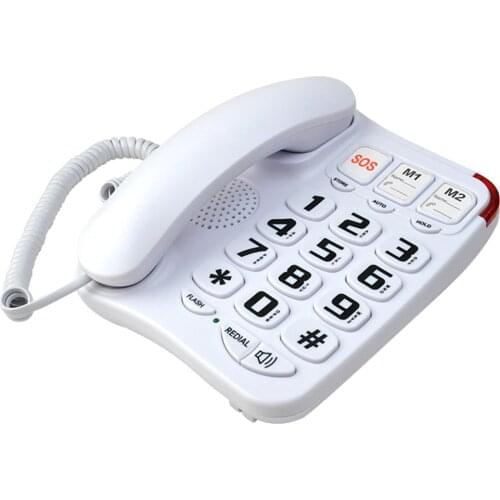 Telefone Large button wired Home telephone one-touch speed dials Tele nursing call for the elderly with wall mount SOS emergency