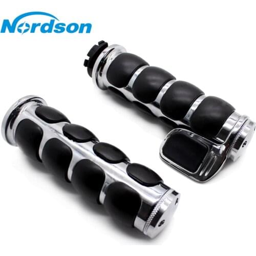 Nordson Universal Motorcycle Handlebar Hand Grip Side Grip for Harley Davidson Yamaha Honda Suzuki Boulevard Intruder VS GS