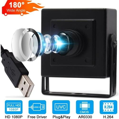 1080P Web Cam H.264 30fps 1920x1080 Fisheye Mini Box CMOS AR0330 Free Driver USB Webcam For Traffic Recorder,POS Machine