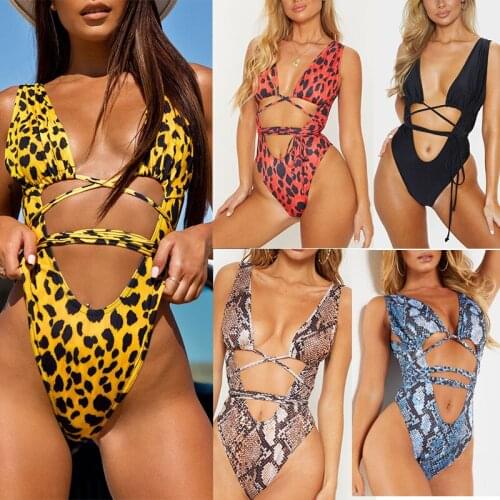 2021 fashion leopard one piece womens swimsuit designer swimsuit